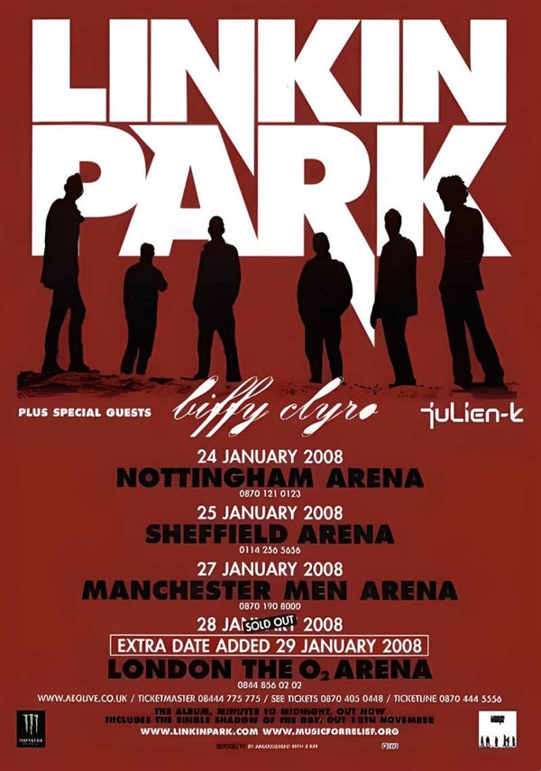 Linkin park 18 Music Print  Concert Wall Art Memorabilia gift A5,A4,A3