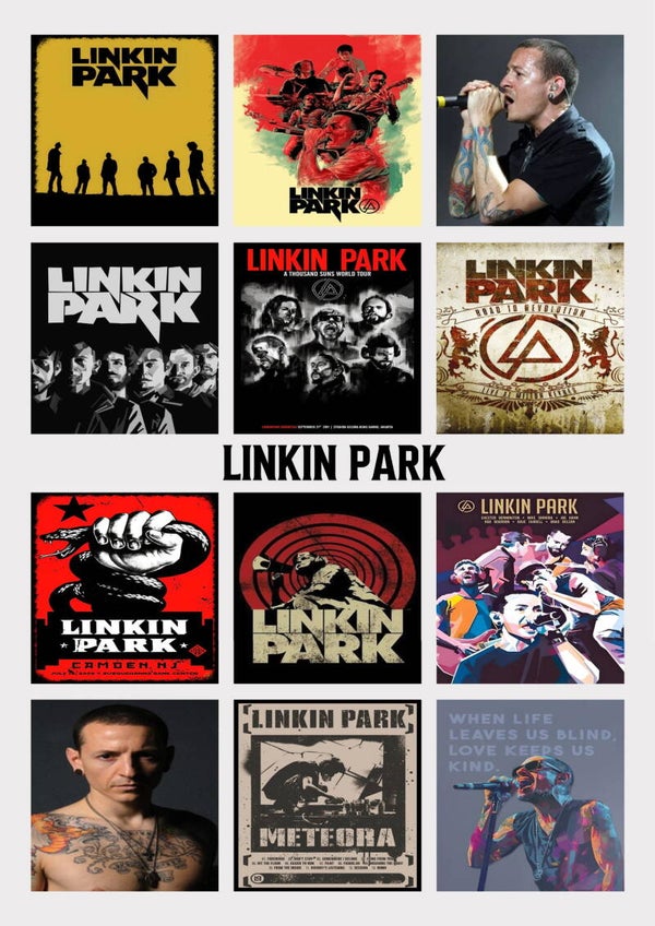 Linkin park 20 Music Print  Concert Wall Art Memorabilia gift A5,A4,A3