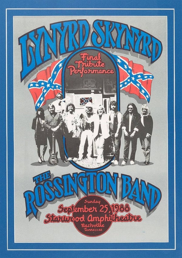 Lynyrd Skynyrd 2  Music Print  Concert Wall Art Memorabilia gift A5,A4,A3