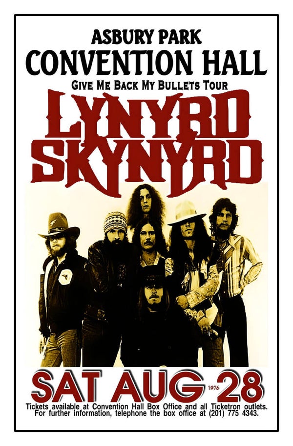 Lynyrd Skynyrd 5  Music Print  Concert Wall Art Memorabilia gift A5,A4,A3