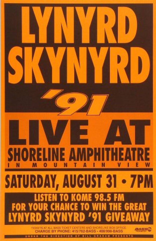 Lynyrd Skynyrd 6  Music Print  Concert Wall Art Memorabilia gift A5,A4,A3