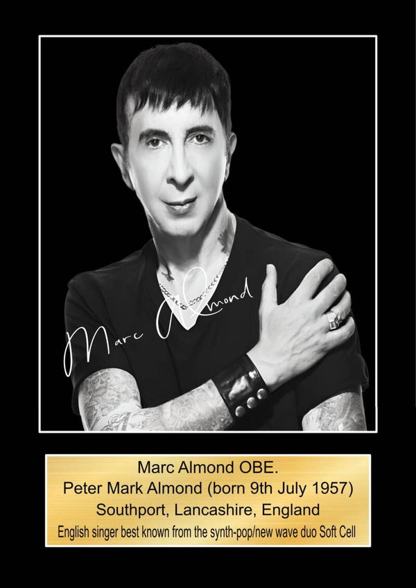 Marc Almond print Music Poster Wall Art Memorabilia gift A5,A4,A3.