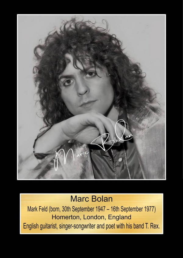 Marc Bolan print Music Poster Wall Art Memorabilia gift A5,A4,A3.