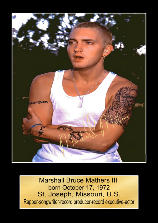 Marshall Mathers  Music Poster Wall Art Memorabilia gift A5,A4,A3.
