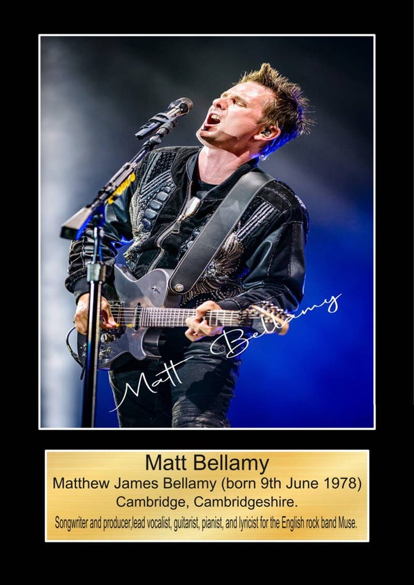Matt Bellamy (Muse) Music Poster Wall Art Memorabilia gift A5,A4,A3.