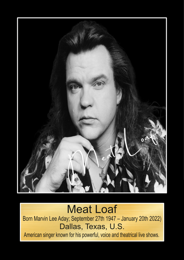 Meatloaf print Music Poster Wall Art Memorabilia gift A5,A4,A3.