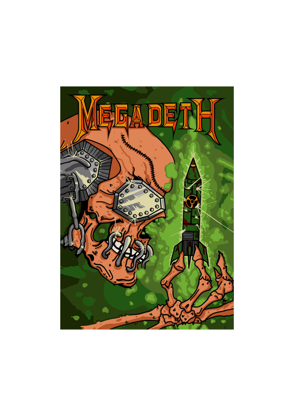 Megadeth 008 Music Print  Concert Wall Art Memorabilia gift A5,A4,A3