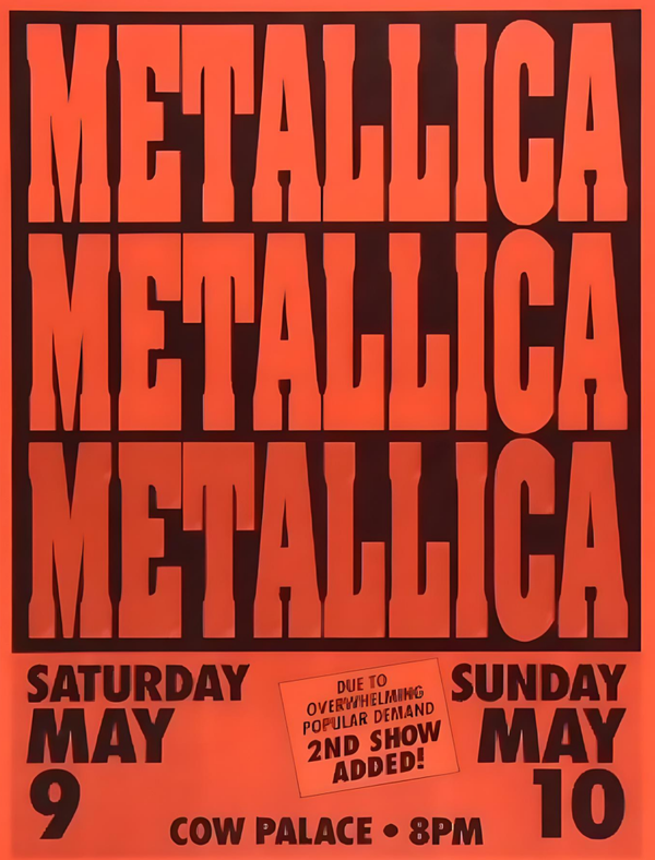 Metallica 20  Music Print  Concert Wall Art Memorabilia gift A5,A4,A3
