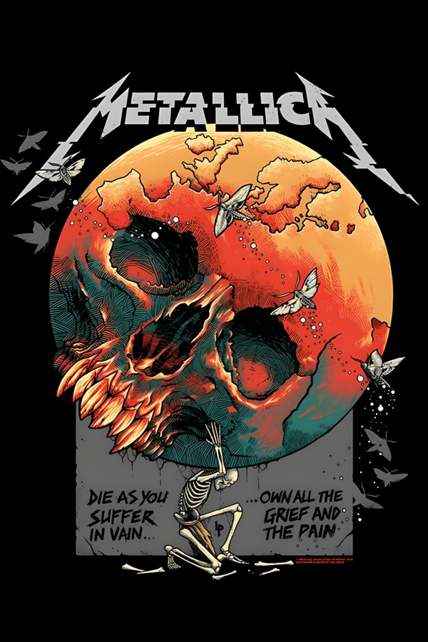 Metallica 25  Music Print  Concert Wall Art Memorabilia gift A5,A4,A3