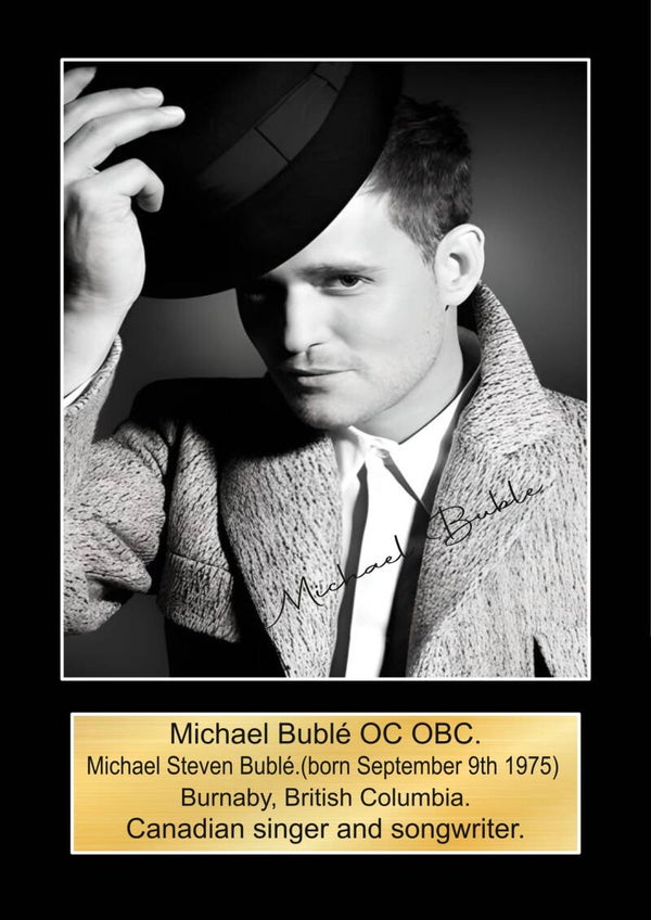 Michael Buble Music Poster Wall Art Memorabilia gift A5,A4,A3.