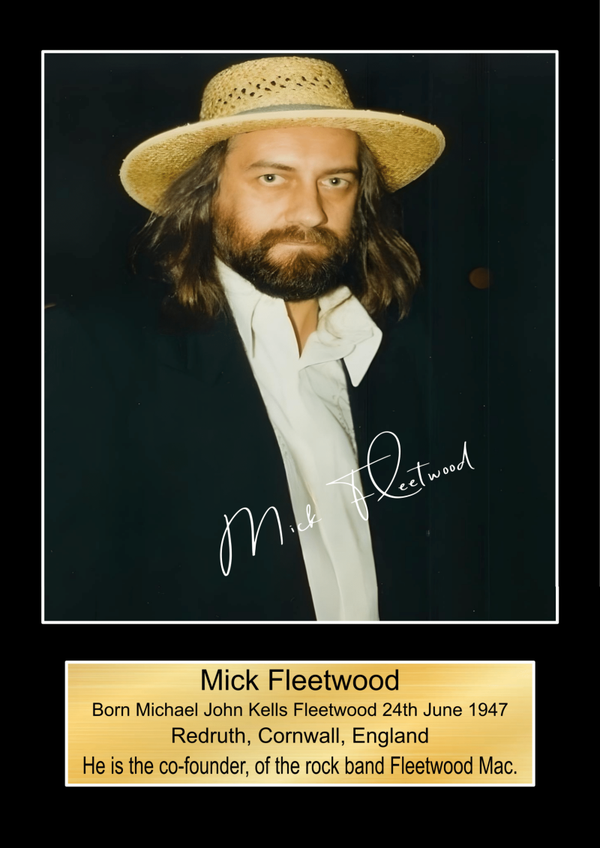 Mick Fleetwood Music Poster Wall Art Memorabilia gift A5,A4,A3.