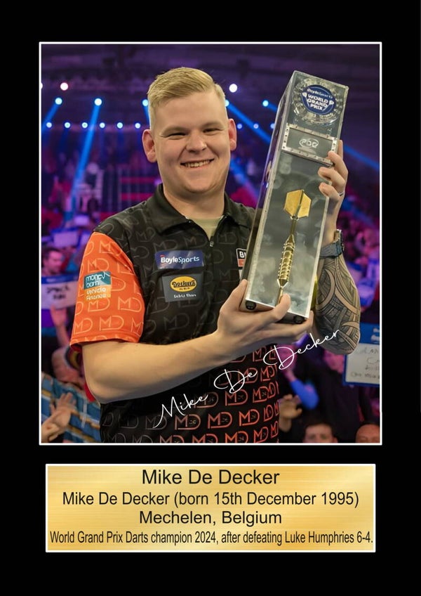 Mick De Decker World Grand Prix 2024  signed print Music Poster Wall Art Memorabilia gift A5,A4,A3.