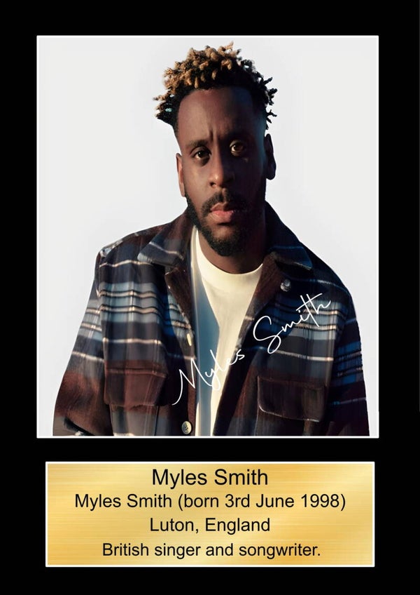 Myles Smith print Music Poster Wall Art Memorabilia gift A5,A4,A3.