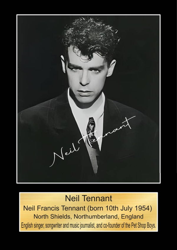 Neil Tennant (Pet shop boys) Music Poster Wall Art Memorabilia gift A5,A4,A3.