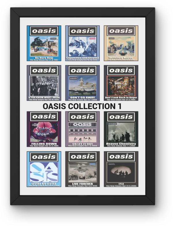 Oasis Collection 2 print Music Print PDF,File  Instant Digital Download A2,A3,A4,A5.