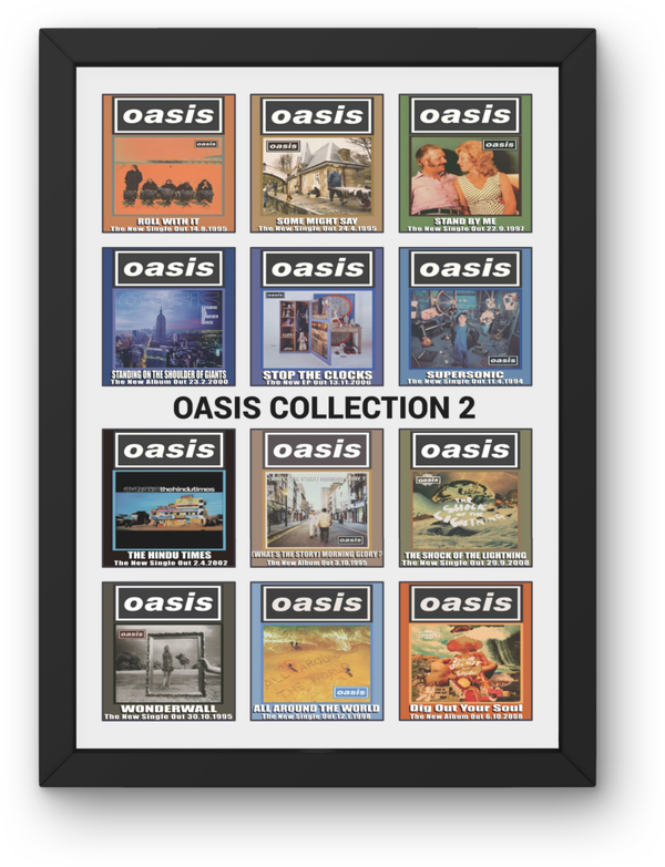 Oasis Collection 3 print Music Print PDF,File  Instant Digital Download A2,A3,A4,A5.