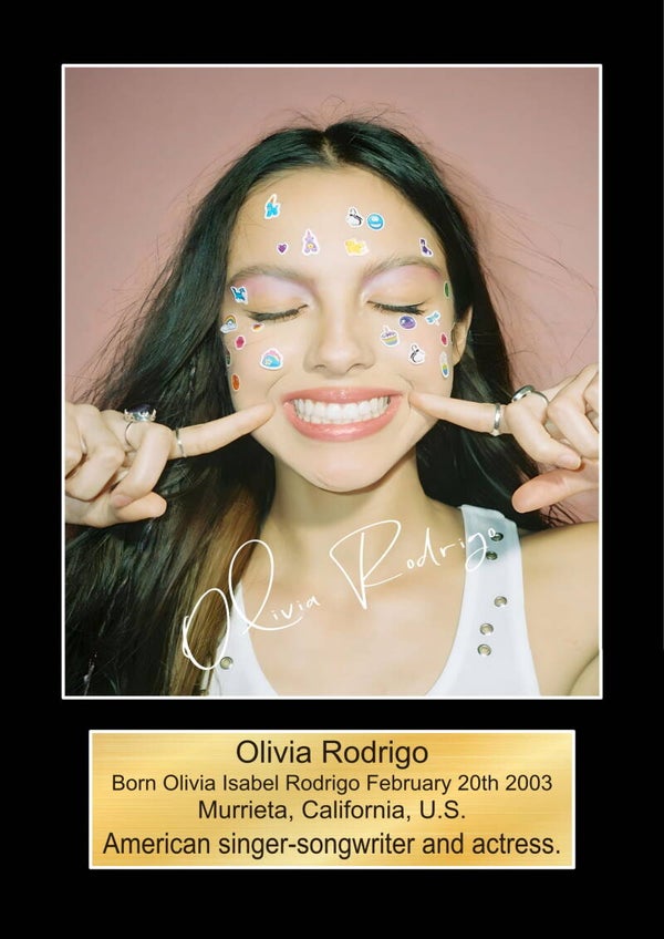 Olivia Rodrigo Music Poster Wall Art Memorabilia gift A5,A4,A3.