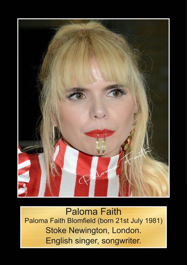 Paloma Faith  signed print Music Poster Wall Art Memorabilia gift A5,A4,A3.
