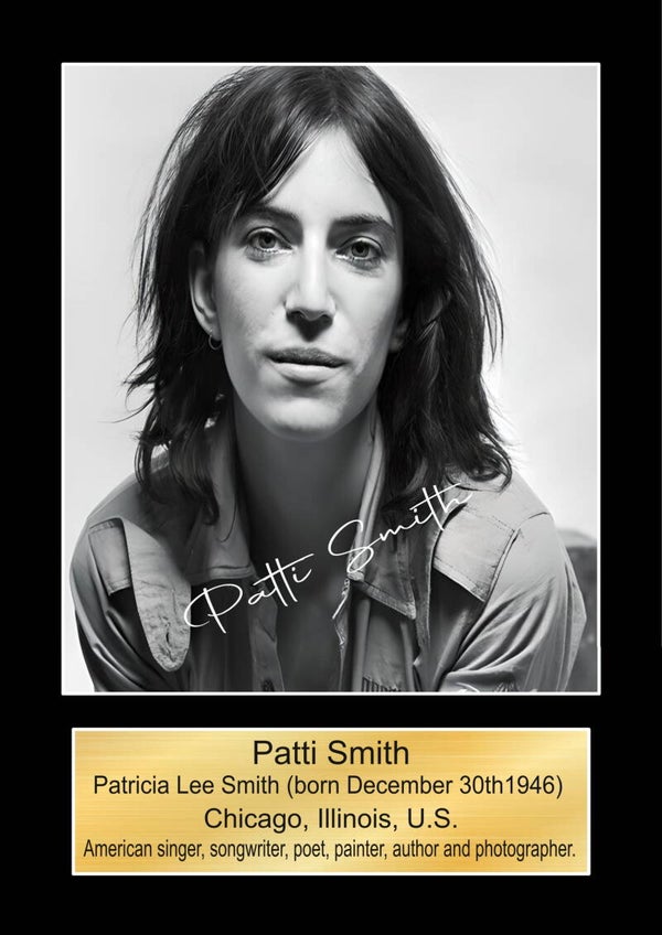 Patti Smith Music Poster Wall Art Memorabilia gift A5,A4,A3.
