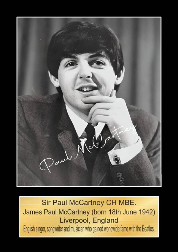 Paul McCartney print Music Poster Wall Art Memorabilia gift A5,A4,A3.