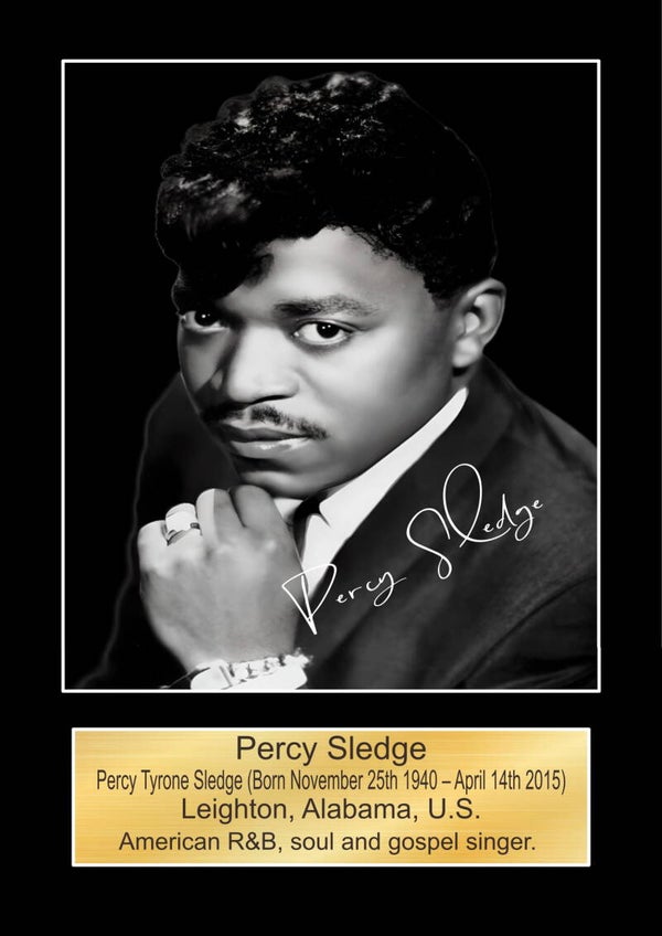 Percy Sledge print Music Poster Wall Art Memorabilia gift A5,A4,A3.