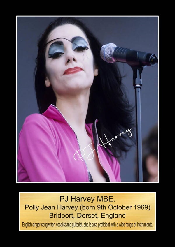 PJ Harvey signed print Music Poster Wall Art Memorabilia gift A5,A4,A3.