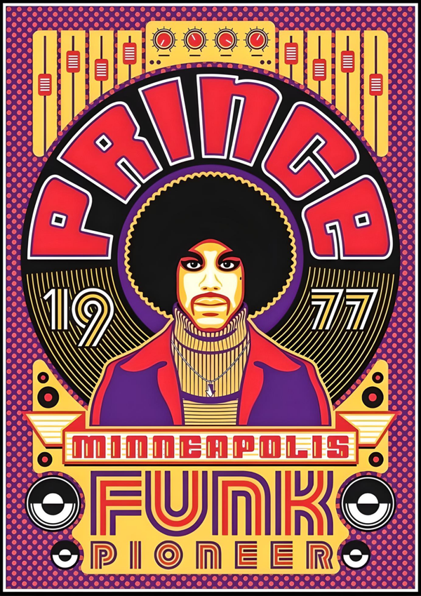 Prince 004 Music Print  Concert Wall Art Memorabilia gift A5,A4,A3