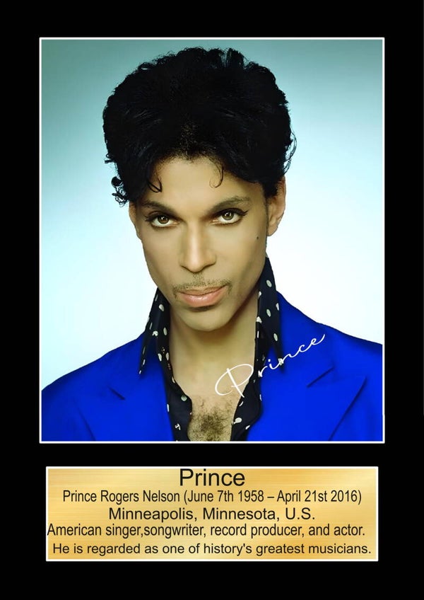 Prince signed print Music Poster Wall Art Memorabilia gift A5,A4,A3.
