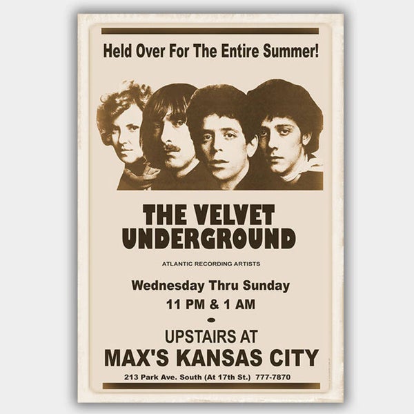 The Velvet Underground 4  Music Print  Concert Wall Art Memorabilia gift A5,A4,A3