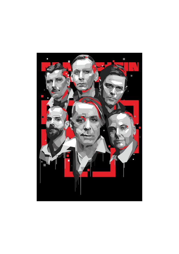 Rammstein 4 Music Print  Concert Wall Art Memorabilia gift A5,A4,A3