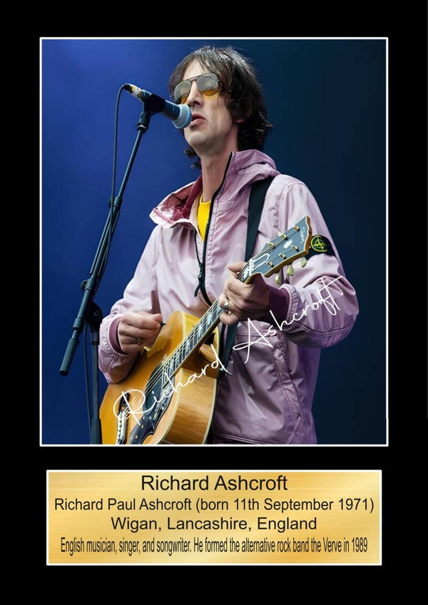 Richard Ashcroft The Verve Music Poster Wall Art Memorabilia gift A5,A4,A3.