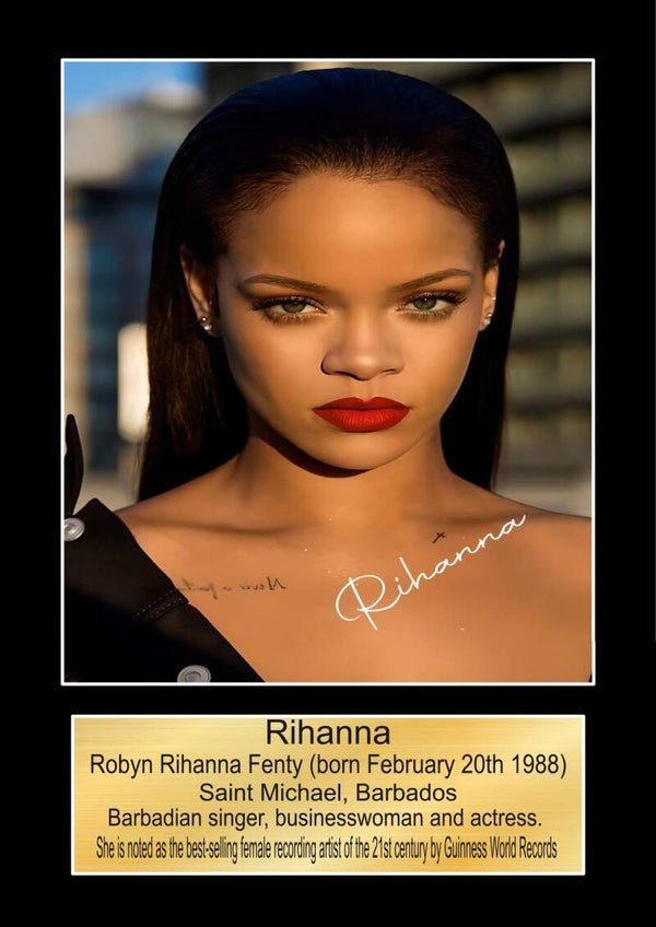 Rihanna Music Poster Wall Art Memorabilia gift A5,A4,A3.