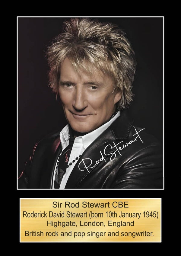 Rod Stewart Music Poster Wall Art Memorabilia gift A5,A4,A3.