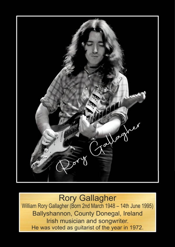 Rory Gallagher Music Poster Wall Art Memorabilia gift A5,A4,A3.
