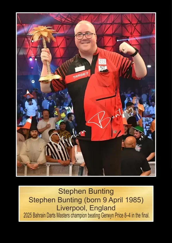 Steven Bunting Bahrain Master 2025  signed print Music Poster Wall Art Memorabilia gift A5,A4,A3.