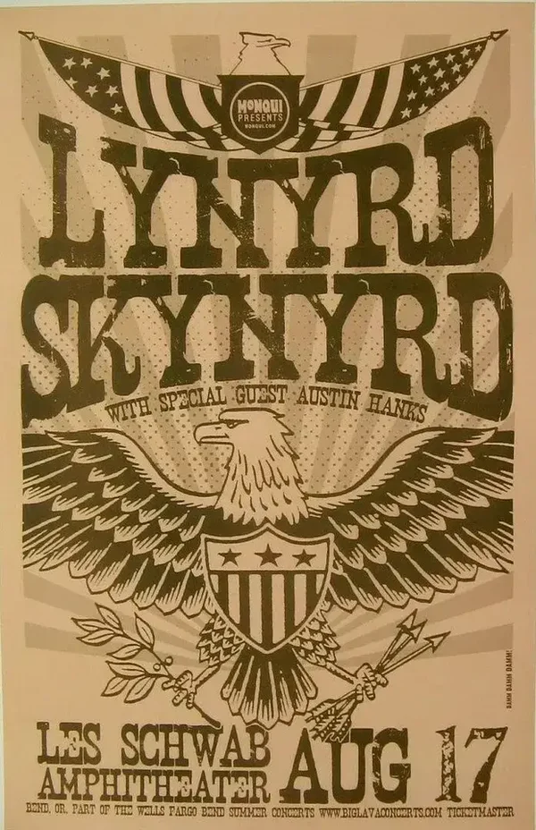Lynyrd Skynyrd 12  Music Print  Concert Wall Art Memorabilia gift A5,A4,A3