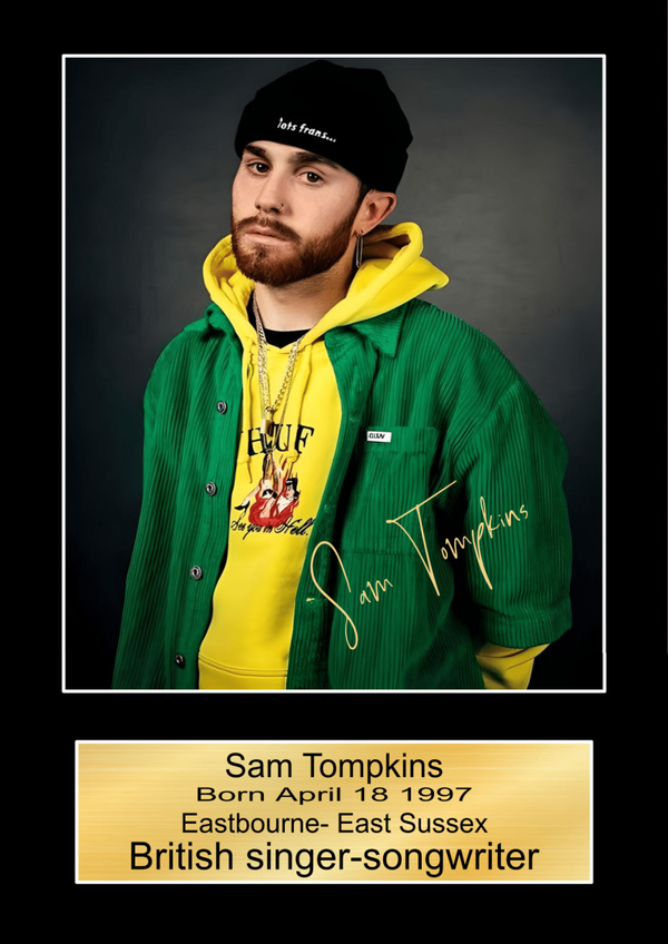 Sam Tomkins Music Poster Wall Art Memorabilia gift A5,A4,A3.