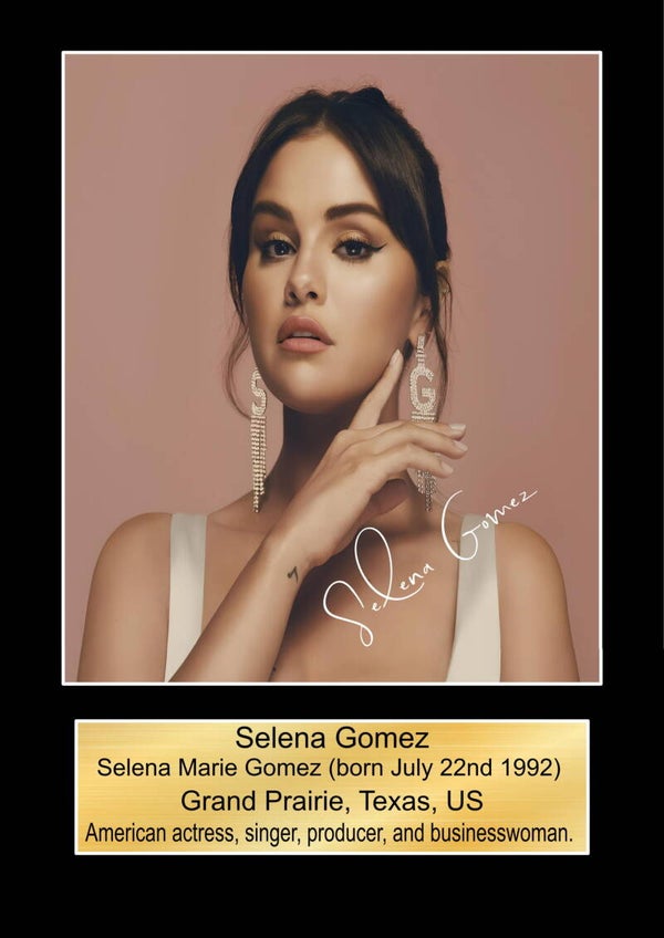 Selena Gomez Music Poster Wall Art Memorabilia gift A5,A4,A3.