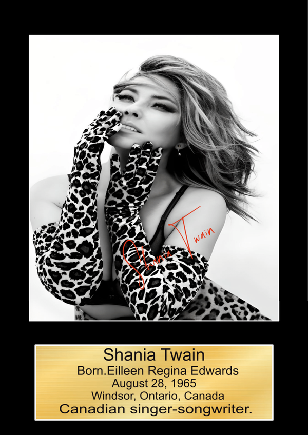 Shania Twain print Music Poster Wall Art Memorabilia gift A5,A4,A3.
