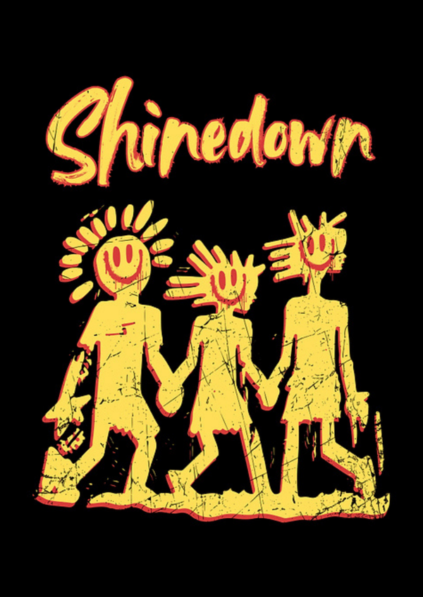 Shinedown 5 Music Print  Concert Wall Art Memorabilia gift A5,A4,A3