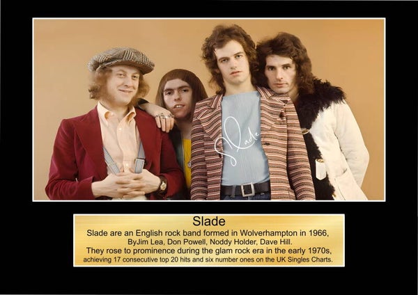 Slade  Music Poster Souvenir Wall Art Memorabilia gift A5,A4,A3.