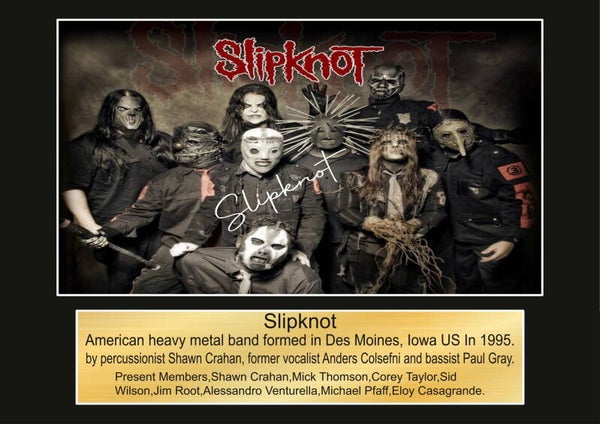 Slipknot Music Poster Wall Art Memorabilia gift A5,A4,A3.