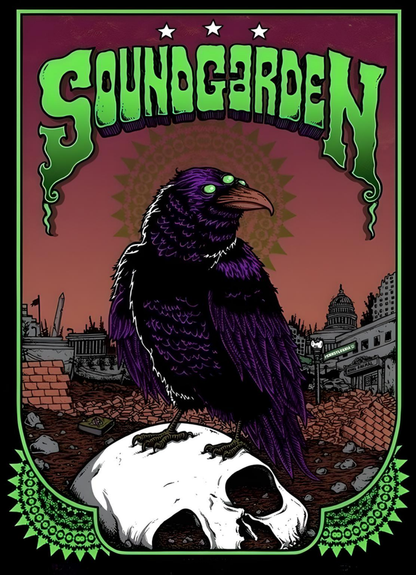 Soundgarden 10 Music Print  Concert Wall Art Memorabilia gift A5,A4,A3