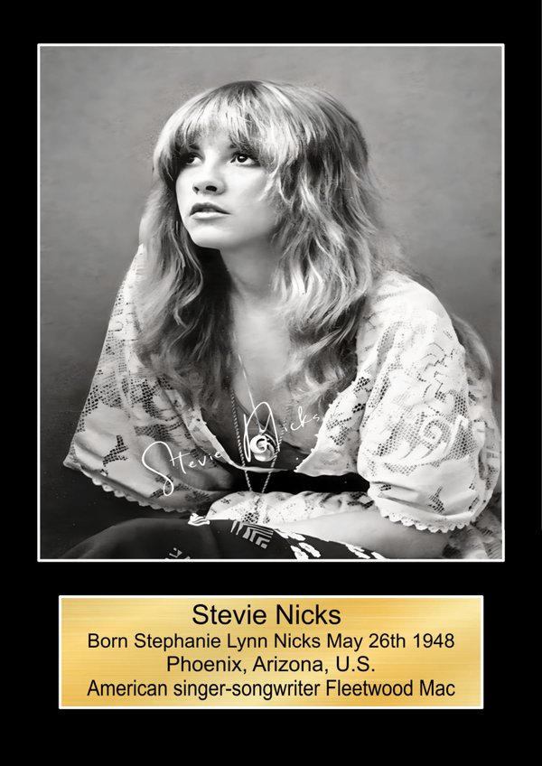 Stevie Nicks Music Poster Wall Art Memorabilia gift A5,A4,A3.