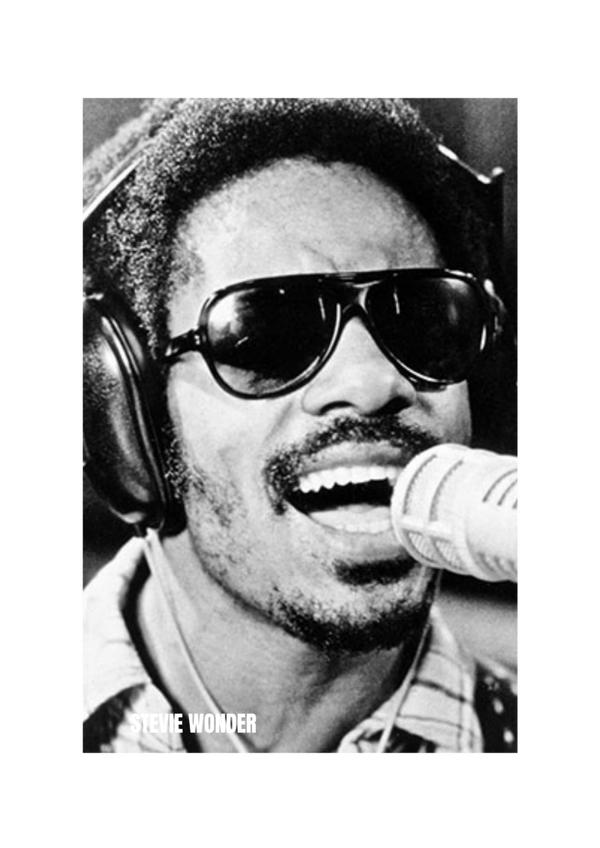 Stevie Wonder 2 Music Print  Concert Wall Art Memorabilia gift A5,A4,A3