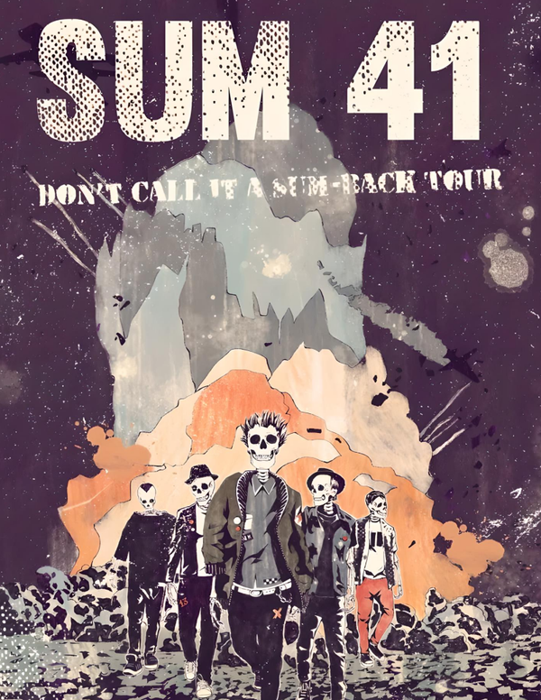 Sum 41 4 Music Print  Concert Wall Art Memorabilia gift A5,A4,A3
