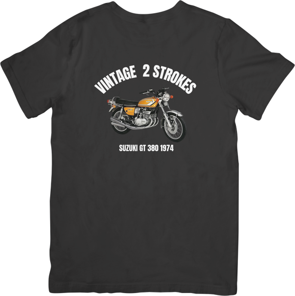 Suzuki gt 380 1974  Music Unisex Fit for Men & Women Quality Cotton T-Shirt Black