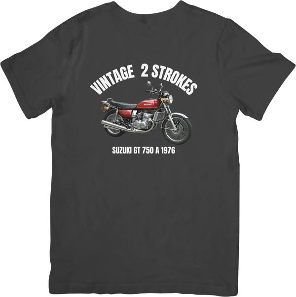 Suzuki gt 750 1976  Music Unisex Fit for Men & Women Quality Cotton T-Shirt Black
