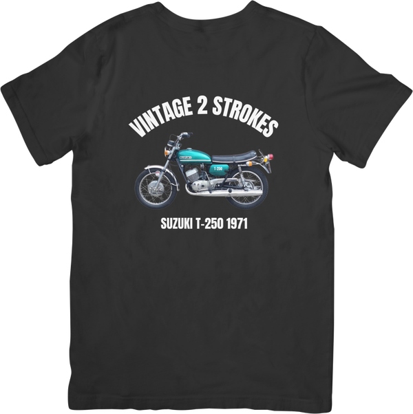 SUZUKI T-250 1971 GREEN Unisex Fit for Men & Women Quality Cotton T-Shirt Black