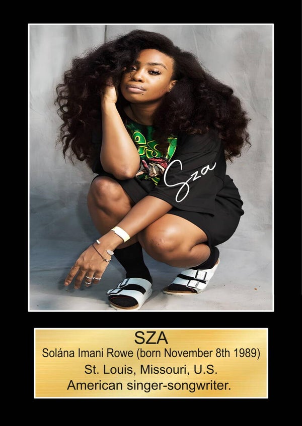 SZA Music Poster Wall Art Memorabilia gift A5,A4,A3.